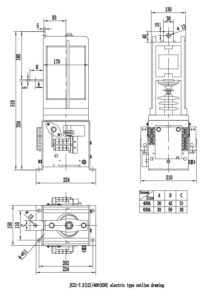 jcz1-7.2-12 vacuum contactor